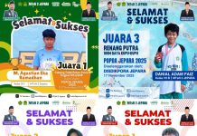 SELAMAT & SUKSES PESERTA DIDIK MTsN 2 JEPARA JUARA POPDA JEPARA 2025