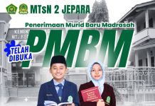 Telah Dibuka Pendaftaran Murid Baru MTsN 2 Jepara
