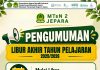 LIBUR AKHIR TAHUN PELAJARAN