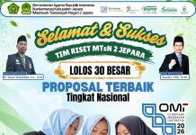 Tim Riset MTs Negeri 2 Jepara Lolos 30 Besar Proposal Terbaik Nasional Bidang SDGs dalam Ajang OMI 2026